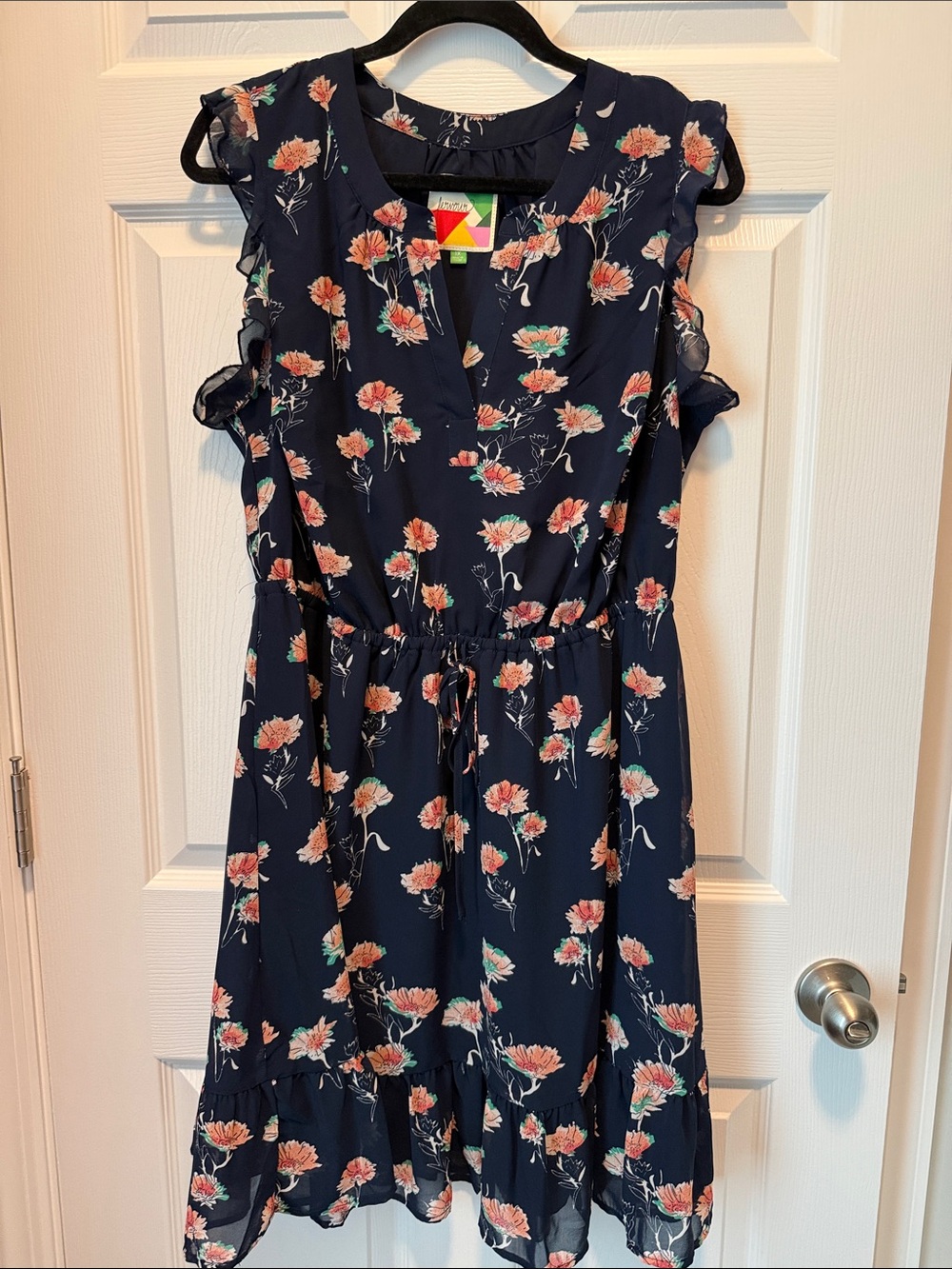 ModCloth Fervour Floral Ruffle Dress